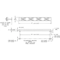 Essentra PCB Card Guide Vertical Mount 169.6 mm Length, 1.3 mm to 2.2 mm PCB Thickness TRCG-6.675