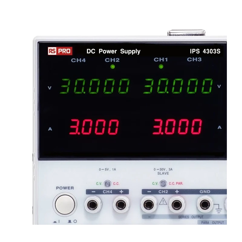 RS PRO Digital Bench Power Supply, 4-Output 0 V ac to 30 V ac, 195 W, 3 A Max 123-3561