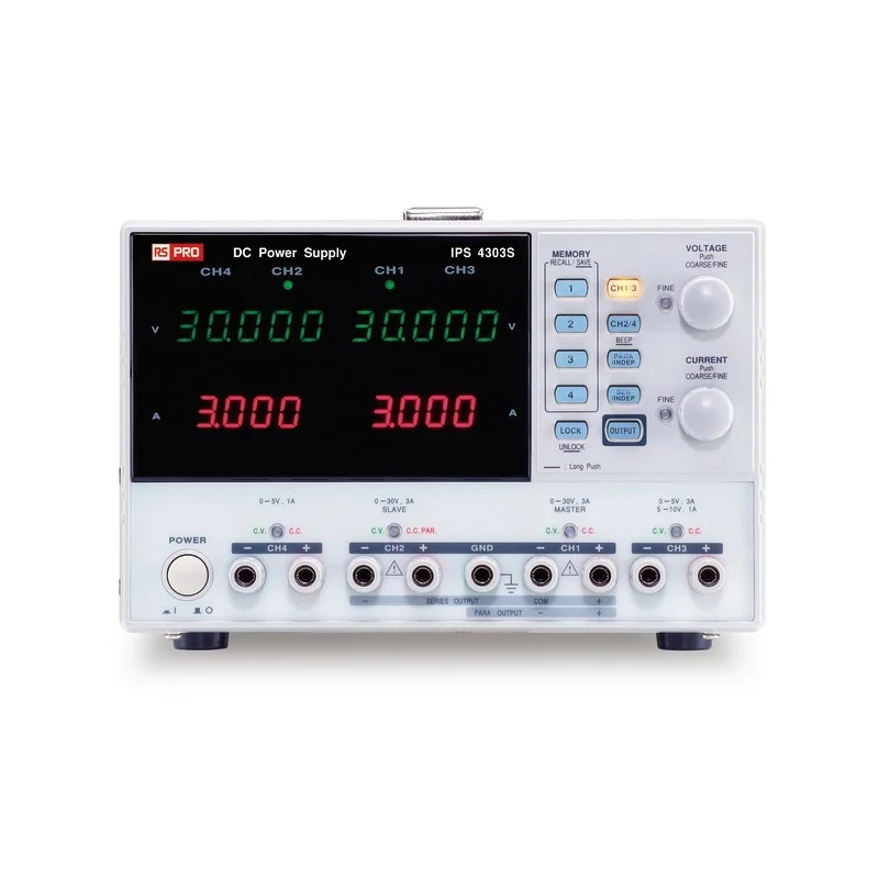 RS PRO Digital Bench Power Supply, 4-Output 0 V ac to 30 V ac, 195 W, 3 A Max 123-3561