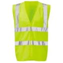 RS PRO Yellow Velcro Hi Vis Vest Polyester, Size M, EN ISO 20471:2013 Certified 123-4317