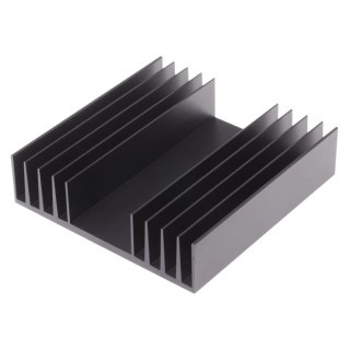 AAVID THERMALLOY Heatsink Universal Rectangular Aluminium Black 25 mm x 100 mm x 97 mm 1.9°C/W MA/B/100
