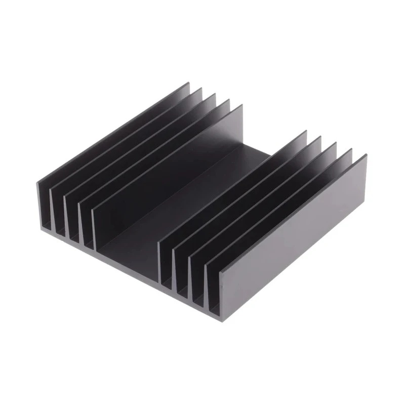 AAVID THERMALLOY Heatsink Universal Rectangular Aluminium Black 25 mm x 100 mm x 97 mm 1.9°C/W MA/B/100