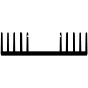 AAVID THERMALLOY Heatsink Universal Rectangular Aluminium Black 25 mm x 100 mm x 97 mm 1.9°C/W MA/B/100