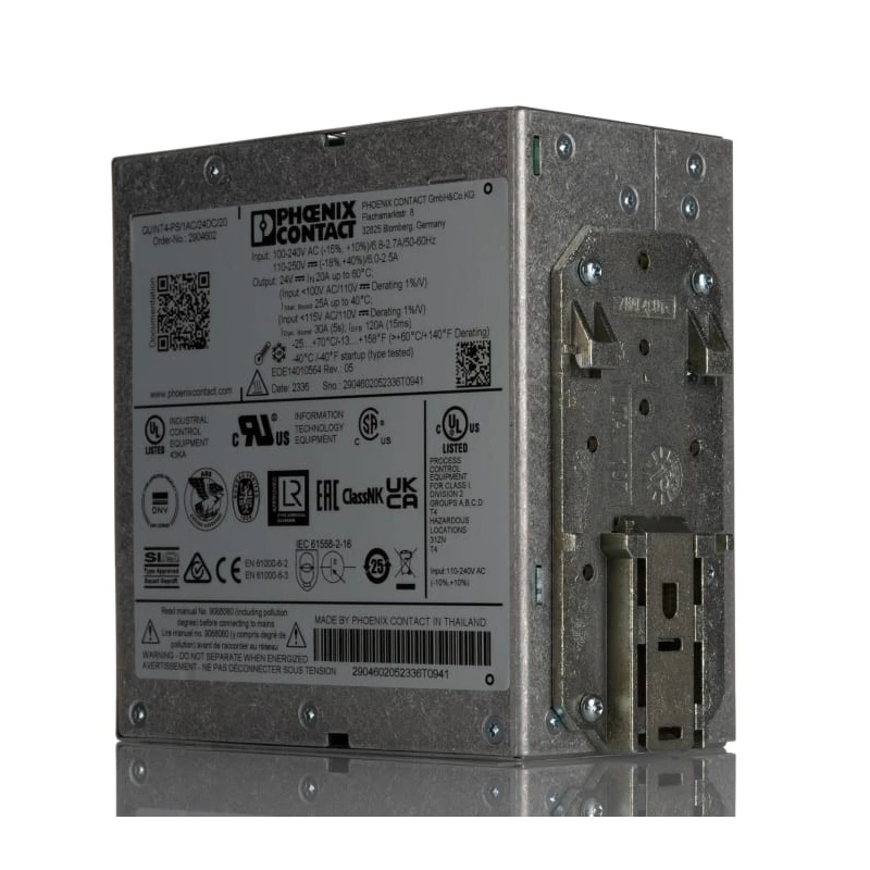 Phoenix Contact QUINT POWER Switched Mode DIN Rail Power Supply 480W, 29.5V DC Output, 20A, 85-250V AC/DC Input 2904602