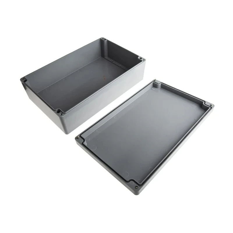 RS PRO Polyester Enclosure Euronord II Series Grey Lid IP67 IP66 IK08 120 mm x 402 mm x 250 mm P 254012 ENCLOSURE