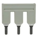 WAGO TOPJOB S 3-Way Jumper Bar for Use with 2002 Series Terminal Blocks, 25A, Light Grey, Model 2002-403