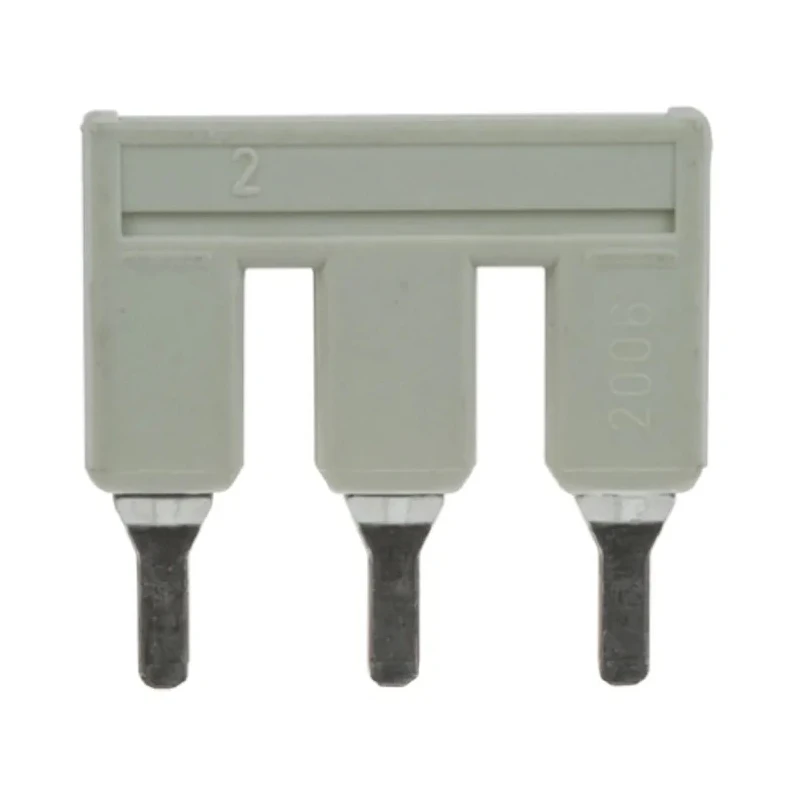 WAGO TOPJOB S 3-Way Jumper Bar for Use with 2002 Series Terminal Blocks, 25A, Light Grey, Model 2002-403