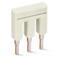 WAGO TOPJOB S 3-Way Jumper Bar for Use with 2002 Series Terminal Blocks, 25A, Light Grey, Model 2002-403