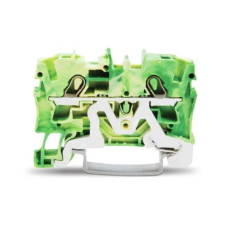 WAGO Earth Terminal Block Green Yellow 4mm² 1-Level Cage Clamp IECEx/ATEX 2004-1207