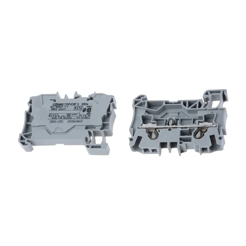 WAGO Feed Through Terminal Block Grey 4mm² 1-Level Cage Clamp IECEx ATEX 32A 800V 2004-1201