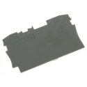 WAGO TOPJOB S 2004 Series End and Intermediate Plate, Polyamide, Grey, Snap-On Mounting 2004-1291
