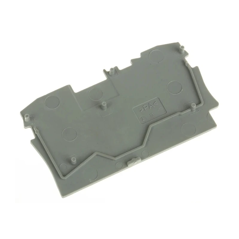 WAGO TOPJOB S 2004 Series End and Intermediate Plate, Polyamide, Grey, Snap-On Mounting 2004-1291