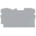 WAGO TOPJOB S 2004 Series End and Intermediate Plate, Polyamide, Grey, Snap-On Mounting 2004-1291