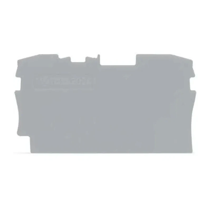 WAGO TOPJOB S 2004 Series End and Intermediate Plate, Polyamide, Grey, Snap-On Mounting 2004-1291