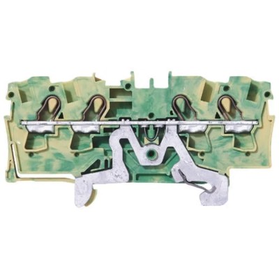 WAGO TOPJOB S 2004 Series Earth Terminal Block Green Yellow 4mm² 1-Level Cage Clamp IECEx ATEX 2004-1407