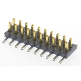 Samtec FTS Series Straight Surface Pin Header 20 Contacts 1.27 mm Pitch 2 Row Unshrouded FTS-110-02-L-DV