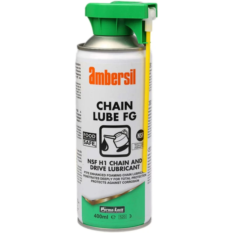 Ambersil Perma-Lock Chain Lube Multi Purpose Foam Lubricant Oil Aerosol 400 ml 30245