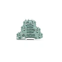 WAGO TOPJOB S, 2002 Series Feed Through Terminal Block Grey 2.5mm² 3-Level Cage Clamp 600V 24A IECEx/ATEX 2002-3201