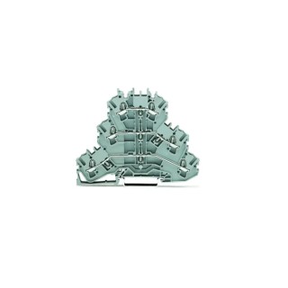 WAGO TOPJOB S, 2002 Series Feed Through Terminal Block Grey 2.5mm² 3-Level Cage Clamp 600V 24A IECEx/ATEX 2002-3201