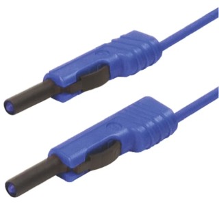 Hirschmann Test & Measurement Connector Test Lead 16A 30V AC, 60V DC, Blue, 1m Lead Length 973646102