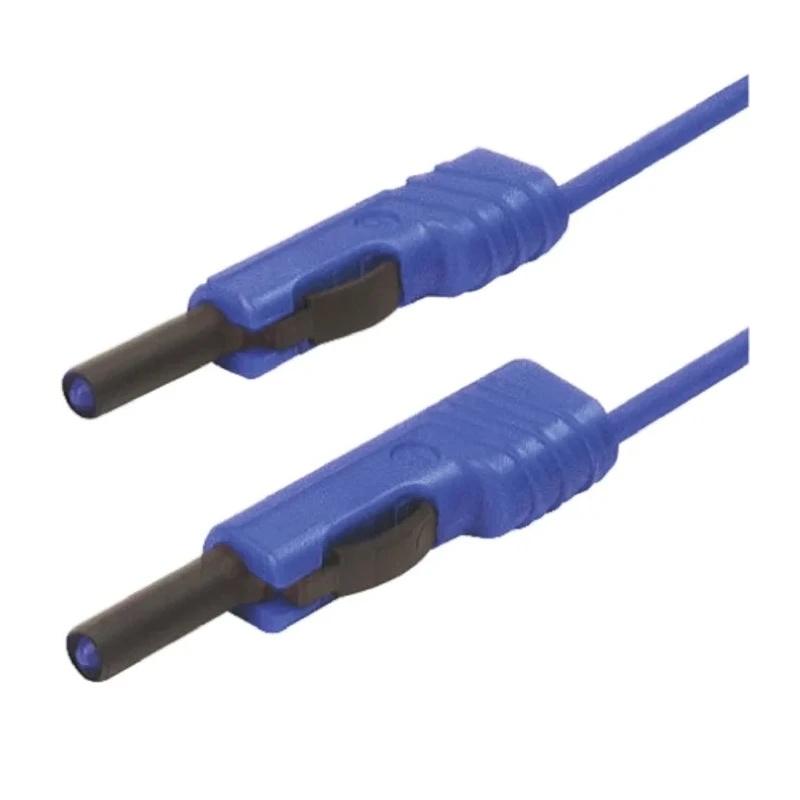 Hirschmann Test & Measurement Connector Test Lead 16A 30V AC, 60V DC, Blue, 1m Lead Length 973646102