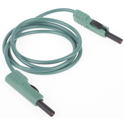 Hirschmann Test & Measurement Connector Test Lead 16A, 30 V AC, 60 V DC, Green, 1 m Lead Length 973646104