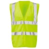 RS PRO Yellow Velcro Hi Vis Vest Polyester, Size S 123-4316