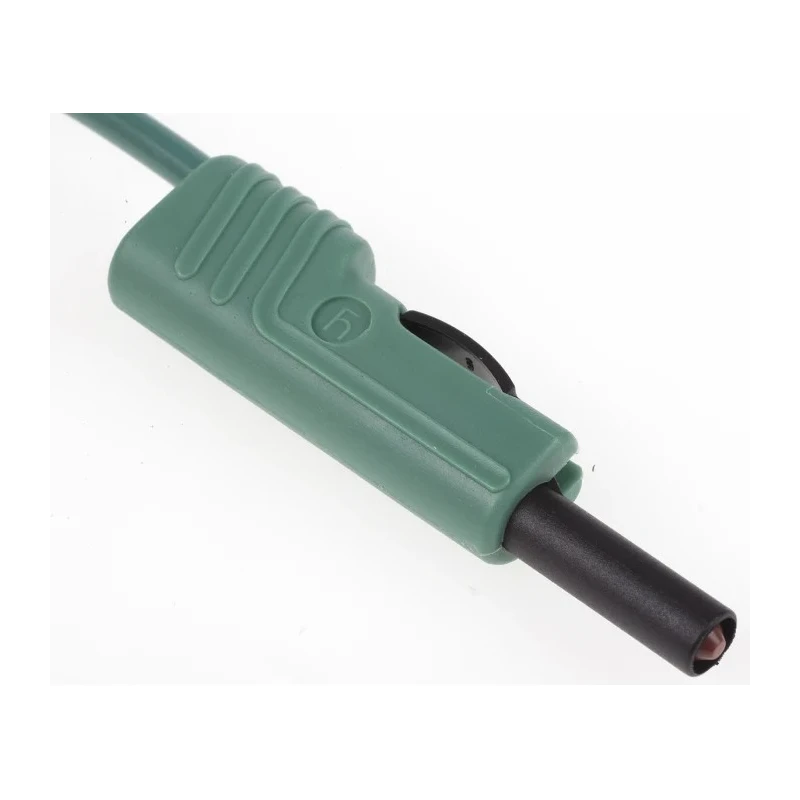 Hirschmann Test & Measurement Connector Test Lead 16A, 30 V AC, 60 V DC, Green, 1 m Lead Length 973646104