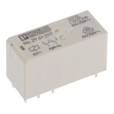 Phoenix Contact DIN Rail Power Relay 12V DC Coil 10A DPDT 2961299