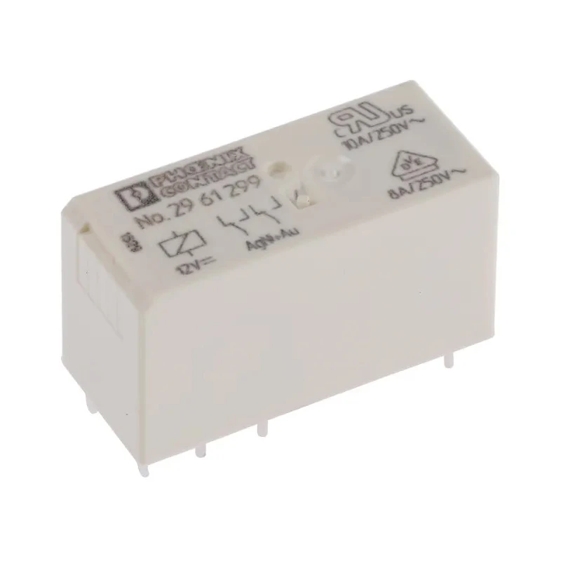 Phoenix Contact DIN Rail Power Relay 12V DC Coil 10A DPDT 2961299