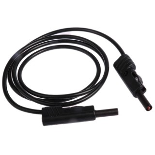 Hirschmann Test & Measurement Connector Test Lead 16A, 30 V AC, 60 V DC, Black, 1 m Lead Length 973646100