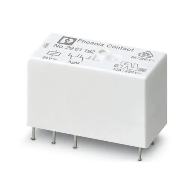 Phoenix Contact Power Relay PCB Mount 24V DC Coil 8A Switching Current DPDT 2961192