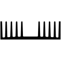 AAVID THERMALLOY Heatsink Universal Rectangular Aluminium 1.1K/W Thermal Resistance 37 mm Height 100 mm Length S561/B/100