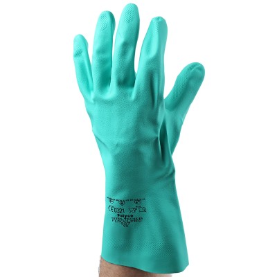 Polyco Healthline Green Nitrile Coated Work Gloves Size 10 Model 927