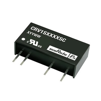 Murata Power Solutions DC/DC Converter 12V, -12 V, 42 mA Output Current, 10.8-13.2 V Input, 1W, Through Hole SIP Package CRV1