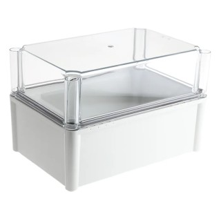 Fibox SOLID PC Series Grey Transparent Lid Polycarbonate Enclosure IP66 IP67 IK09 IK08 180x278x188 mm 