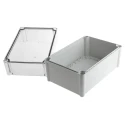 Fibox SOLID PC Series Grey Transparent Lid Polycarbonate Enclosure IP66 IP67 IK09 IK08 180x278x188 mm 