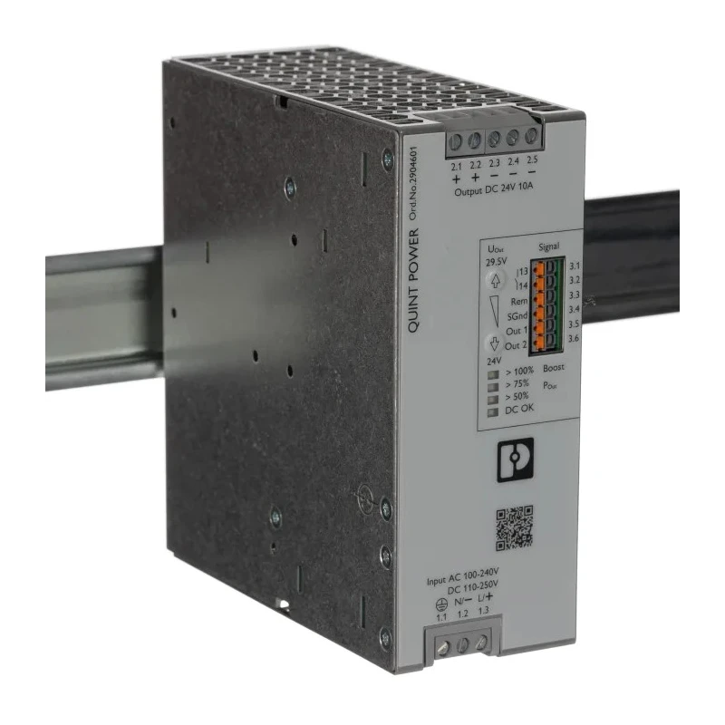 Phoenix Contact QUINT POWER Switched Mode DIN Rail Power Supply 240V AC Input 29.5V DC, 10A Output, 240W 2904601