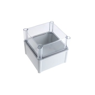 Ensto SOLID PC Series Grey Transparent Lid Polycarbonate Enclosure IP66 IK09 IK08 180 mm x 188 mm x 188 mm IP67