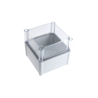 Ensto SOLID PC Series Grey Transparent Lid Polycarbonate Enclosure IP66 IK09 IK08 180 mm x 188 mm x 188 mm IP67