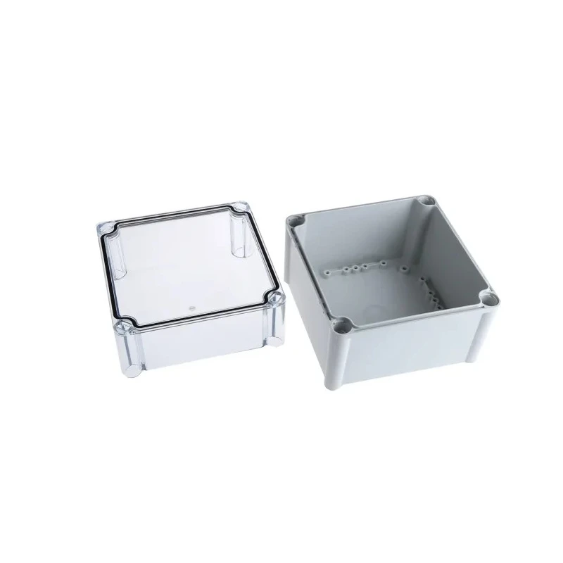 Ensto SOLID PC Series Grey Transparent Lid Polycarbonate Enclosure IP66 IK09 IK08 180 mm x 188 mm x 188 mm IP67