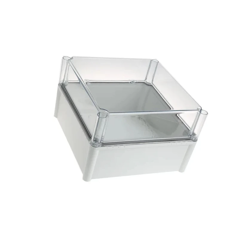 Fibox Grey Polycarbonate Enclosure with Transparent Lid, SOLID PC Series, IP66 IK09 IK08 Rated, 180 mm x 278 mm x 278 mm IP67