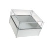 Fibox Grey Polycarbonate Enclosure with Transparent Lid, SOLID PC Series, IP66 IK09 IK08 Rated, 180 mm x 278 mm x 278 mm IP67
