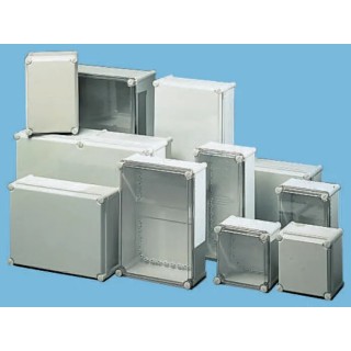 Fibox SOLID PC Series Grey Transparent Lid Polycarbonate Enclosure IP67 IK08 IK09 130 mm x 558 mm x 278 mm 