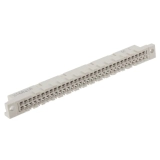 RS PRO 64 Way 2.54 mm Pitch 2 Row Female Straight DIN 41612 Connector Type B Solder Termination Class C1 1kV 2A 508-3072