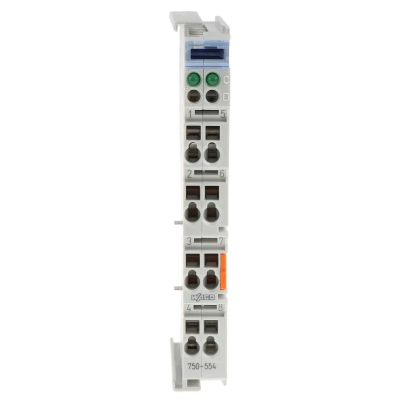 WAGO PLC I/O Module SYSMAC Analogue 2 I/O Channels DIN Rail Mount 100mm x 12mm x 69.8mm 750554