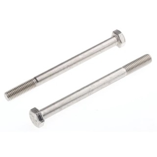 RS PRO Stainless Steel Plain Hex Bolt M8 x 100 mm, 304 Grade, DIN 931 508-0988