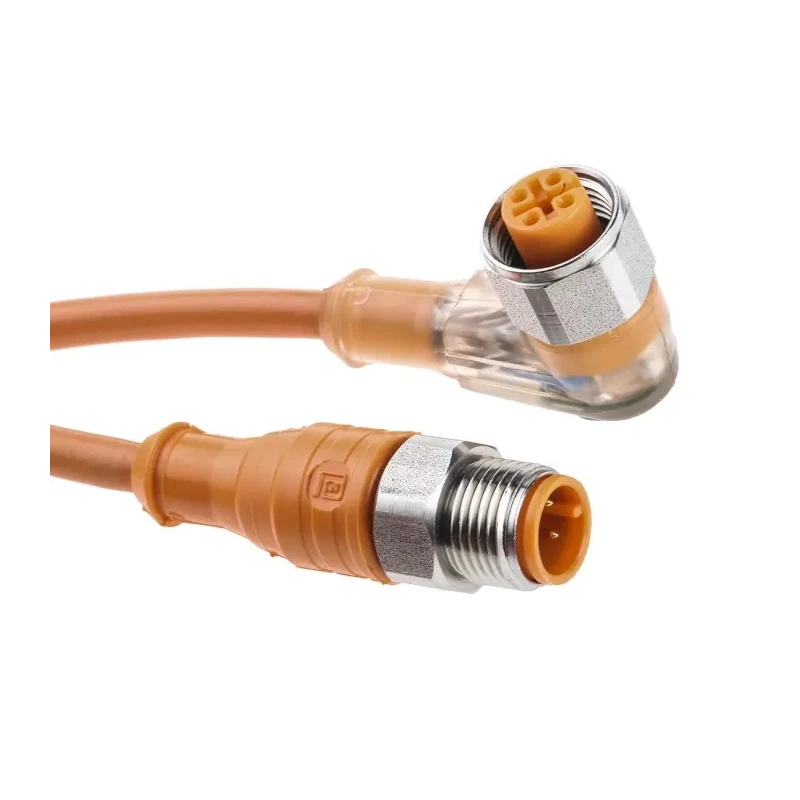 Lumberg Automation Female 4 way Right Angle to Male 4 way Straight Sensor Actuator Cable 5 28720 PRST 4-PRKWT/LED P 4-07/5 M
