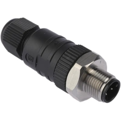Lumberg Automation Circular Connector 4 Contacts Cable M12 Plug Male IP67 RSCN Series 18319 RSCN 4/7