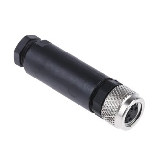 Lumberg Automation Industrial Circular Connector M8, 4 Contacts, Female Socket, Cable Mount, IP67, 36V, 4A 28047 RKMCK 4